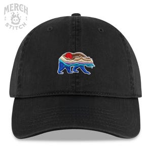 Premium Embroidered Bear Nature Dad Hat for Men and Women – Outdoor Adventure Cap for Hiking, Camping, Everyday Wear, Adjustable Hat