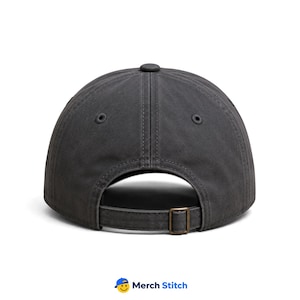 Black Cat Embroidered Dad Hat, Black Cat Hat, Black Bombay Cat Baseball Cap, Adjustable Unstructured Low Profile Buckle Closure Dad Hat image 3