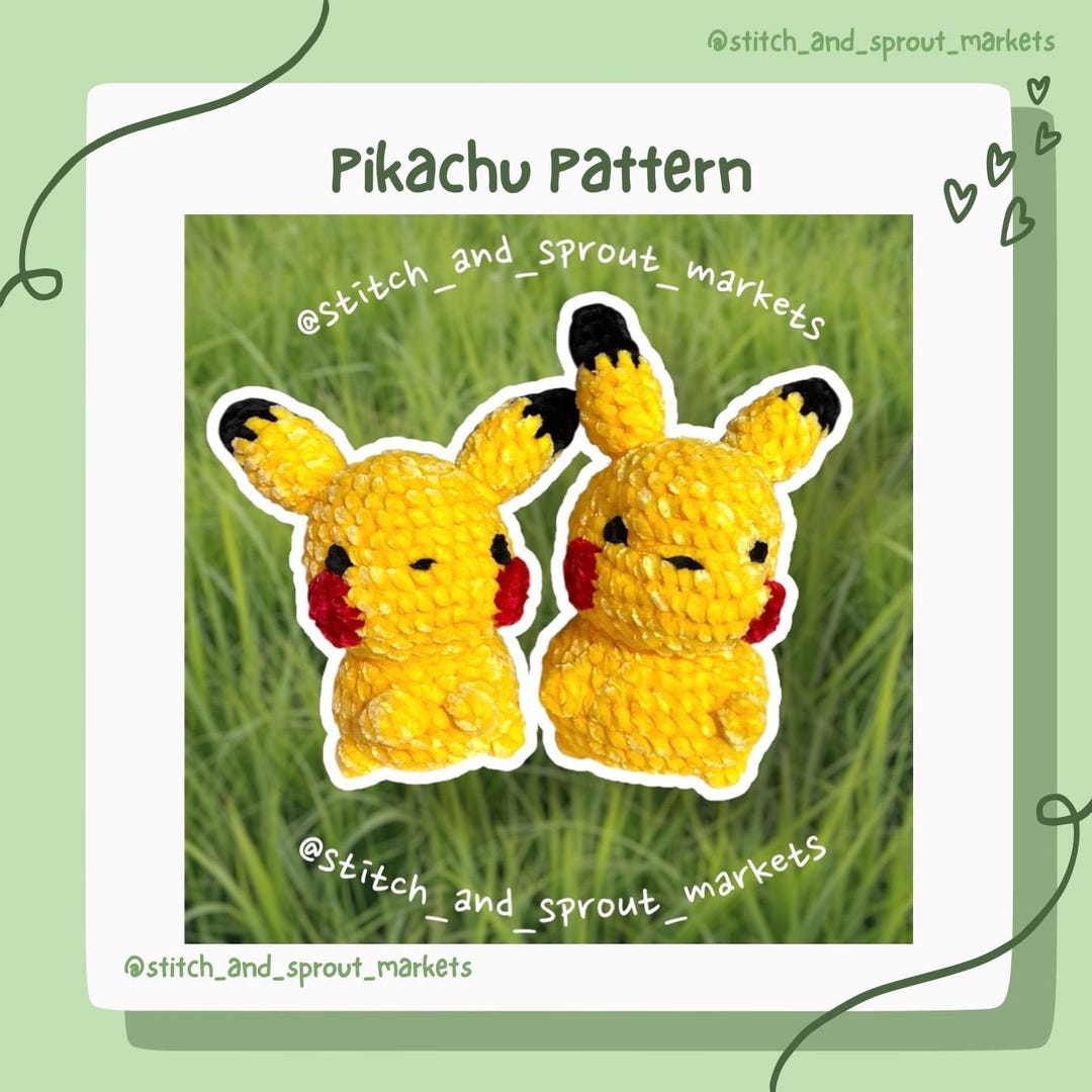Pikachu Patterns Crochet Pikachu 2 in 1 Pattern - PDF - Etsy