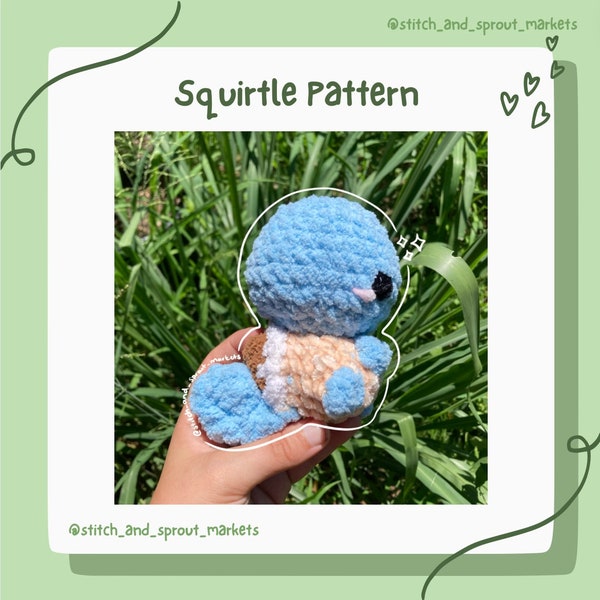 Crochet Squirtle Pattern - PDF