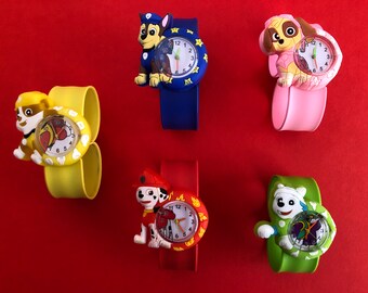 Kinder Jungen Mädchen Uhr Armbanduhr Paw Patrol Analoge Slap On Uhren 5 Farben