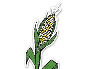 Corn Sticker- durable matte waterproof vinyl sticker