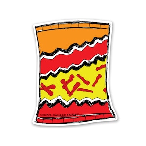 Hot Cheetos Sticker- durable matte waterproof vinyl sticker
