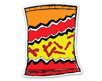 Hot Cheetos Sticker- durable matte waterproof vinyl sticker