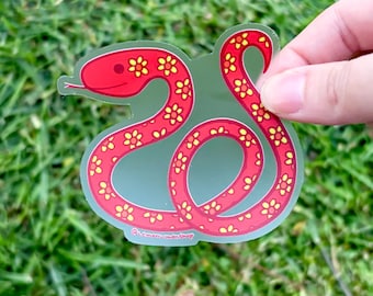 Year Of The Snake Clear Sticker- durable matte waterproof vinyl sticker