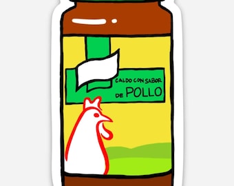 Chicken Bouillon - durable matte waterproof vinyl sticker