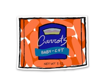 Baby Carrots Sticker- durable matte waterproof vinyl sticker