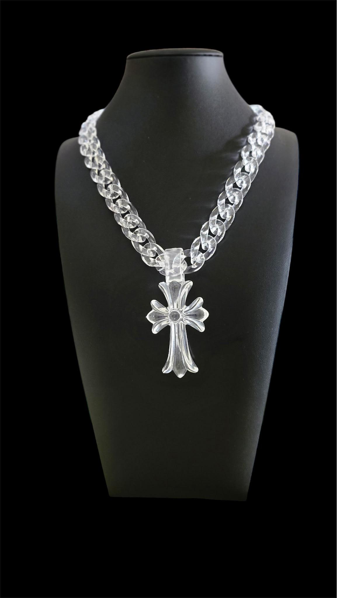 Clear Cross Chain - Etsy