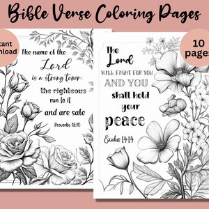 Bible Verse Floral Coloring Pages Printable Download Coloring Pages For Adults And Teens Bible School Sunday School Scripture Coloring Pages
