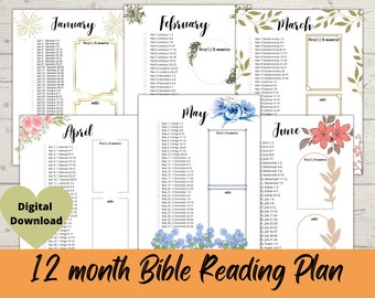 Printable Chronological Bible Reading Plan - Etsy