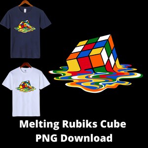 Melting Rubik Cube Png,svg, DXF, EPS Digital Download, Fast Download - Etsy