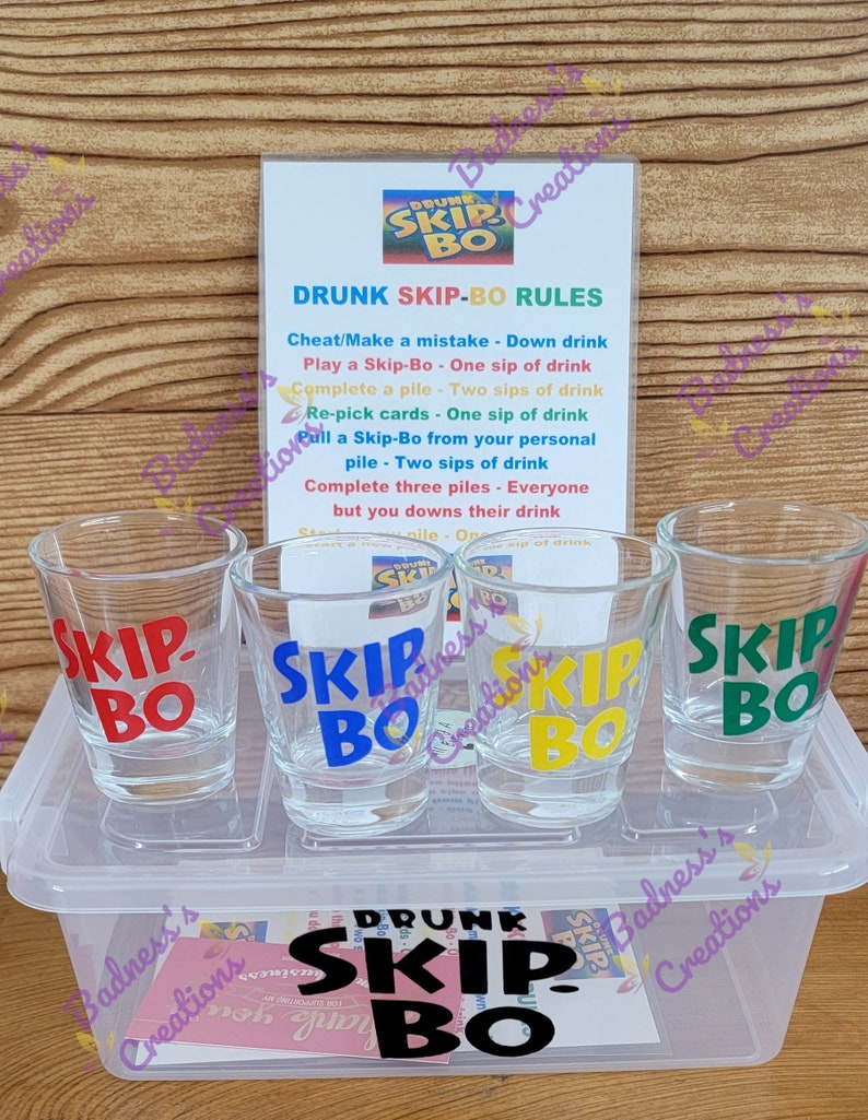 Drunk Skip-bo Game Set/ Drinking Game/ Adult Party/game Night - Etsy