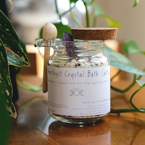 Sal de baño con infusión de cristal
