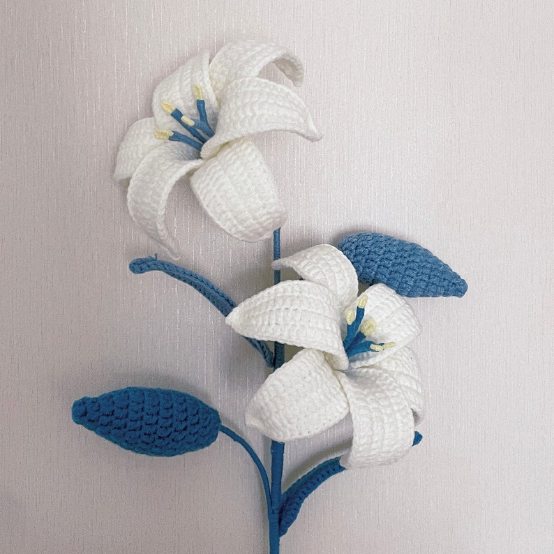 Lily Crochet Pattern Flower Bouquet DIY Crochet Pattern English image 4