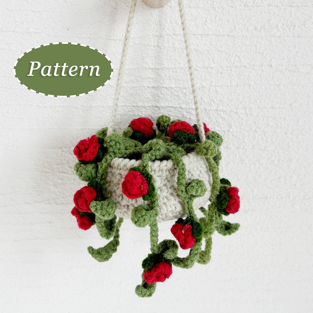String of Roses Crochet Pattern | Wall Hanging DIY Home Decoration ...