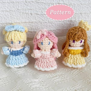 Three Little Princesses Crochet Pattern | Characters Amigurumi Crochet Pattern | English