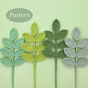 Ash Leaf Crochet Pattern | Flower Leaf DIY Crochet Pattern | English