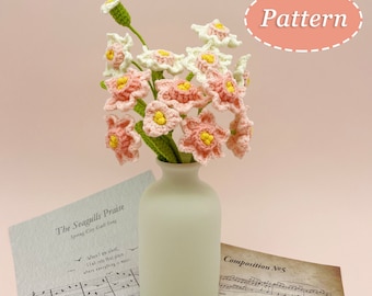 Patrón de ganchillo de narcisos / Ramo de flores de ganchillo / Descarga digital PDF / Inglés