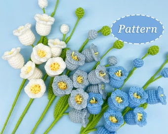 Lily of The Valley Crochet Pattern | Flower Bouquet DIY Crochet Pattern | English