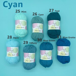 61 couleurs 2 Fine Sport 4 plis Laine vibrante 50 g/1,8 oz 120 m/130 yd Fils à crocheter et à tricoter des paroles de Lily image 5