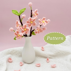 Sakura Flower Cherry Blossom Crochet Pattern / Bouquet di fiori fai da te all'uncinetto Pattern / Inglese