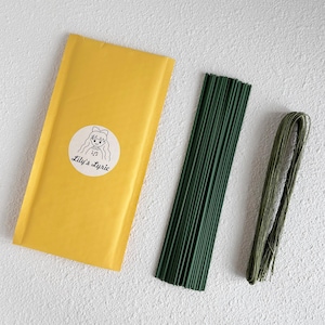 100 piezas de tallos de ramas de flores y alambre de hierro / de Lily&#39;s Lyric