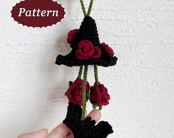 Witch Hat Pendant Crochet Pattern | Halloween Hanging Ornament | Digital Download PDF | English