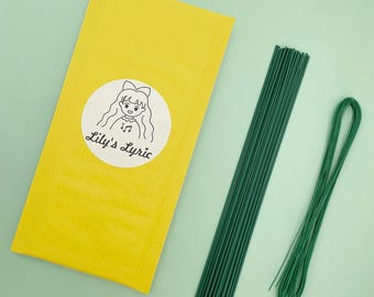 22 Gauge filo floreale flessibile Paddle Wire fiorista filo verde Bouquet stelo ghirlande artigianali albero di natale ghirlanda fiore floreale  36