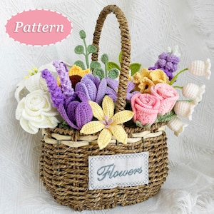 Pacchetto di modelli all'uncinetto con fiori / 11 fiori con 2 omaggi / Blossom Thirteen / Progetto artigianale fai da te / Inglese