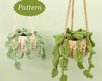 Tiny Pothos Crochet Pattern | Car Hanging DIY Home Decoration | Plant Crochet Pattern | English