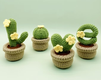 Crochet Kit Cactus LOVE | Step-by-Step Video Tutorial | DIY Home Decoration Craft Gift Idea