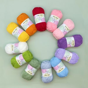 Vibrant Yarn 12-Pack of 50g/1.8oz | 120m/130yd | #2 Fine (Sport) | Yarn for Crocheting and Knitting | by Lily&#39;s Lyric