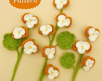 Pansy Flower Crochet Pattern | Flower Bouquet DIY Crochet Pattern | English