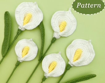 Calla Lily Crochet Pattern | Flower Bouquet DIY Crochet Pattern | English