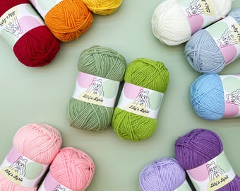 61 Colors Vibrant Yarn 50g/1.8oz | 120m/130yd | #2 Fine (Sport) | Yarn for Crocheting and Knitting | by Lily's Lyric