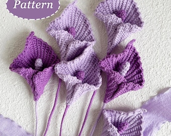 Calla Lily Crochet Pattern | Crochet Flowers Bouquet | Digital Download PDF | English