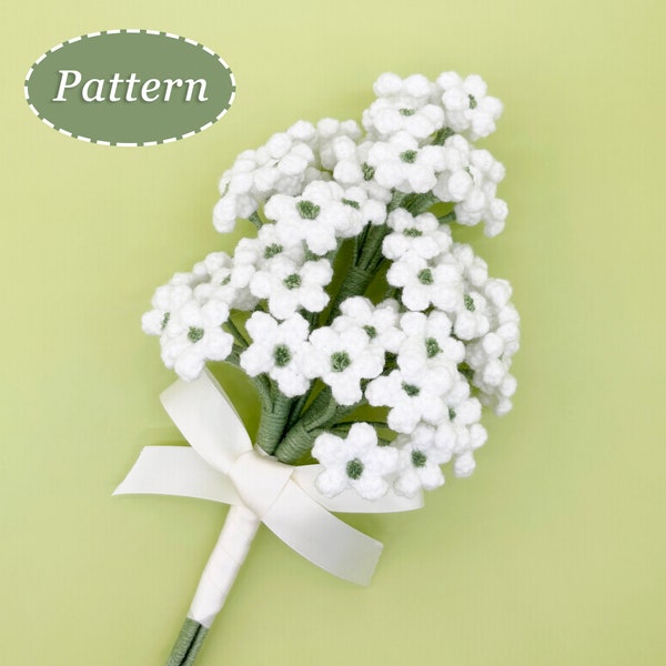 Baby Breath Gypsophila Crochet Pattern | Flower Bouquet DIY Crochet Pattern | English