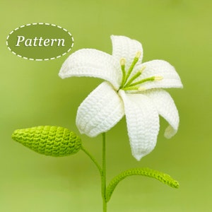 Lilie Häkelanleitung | Blumenstrauß DIY Häkelanleitung | Englisch