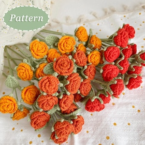 Bubble Rose Häkelanleitung | Blumenstrauß DIY Häkelanleitung | Englisch