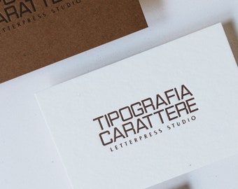 Letterpress Business Cards - Fundamental Edition - 1 color/1 side print