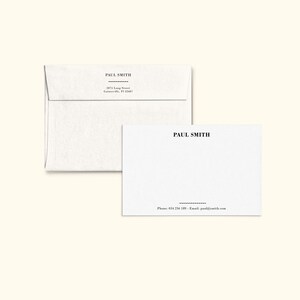 Modern Stationery Card Set / Personal Letter Press Note Cards and Envelope image 2