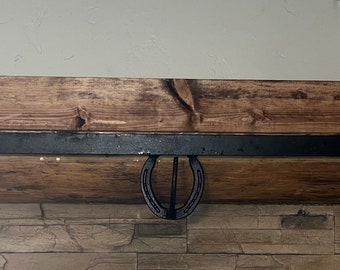 Horseshoe Coat Rack with Shelf