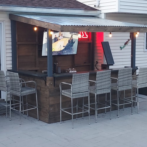 12x14 Backyard Bar Plans Yardbar Plans Outdoor Bar Plan Diy Etsy