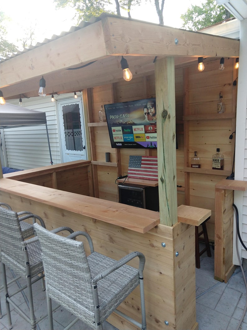 DIY Backyard Bar Plan - Etsy