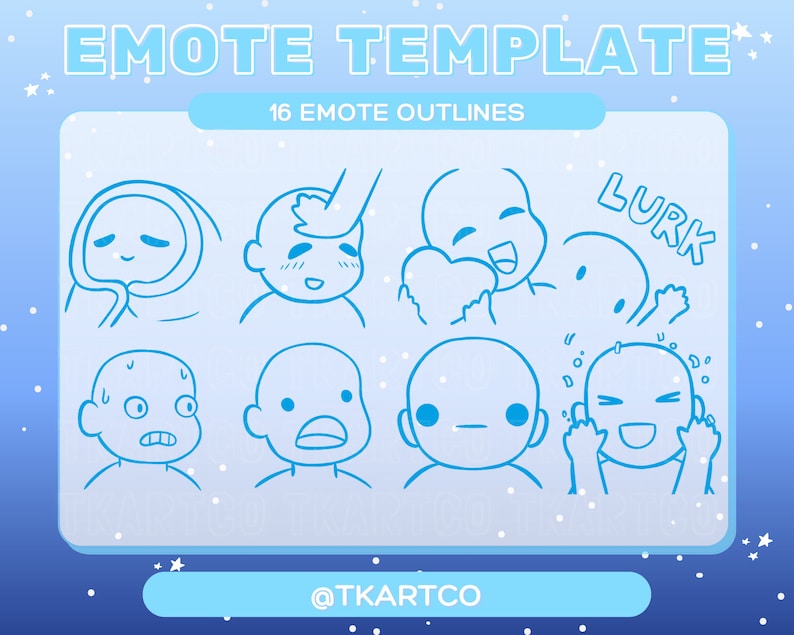 Emote Template - DIY Twitch Discord Outline Base image 2