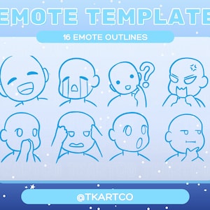 Emote Template - DIY Twitch Discord Outline Base image 1