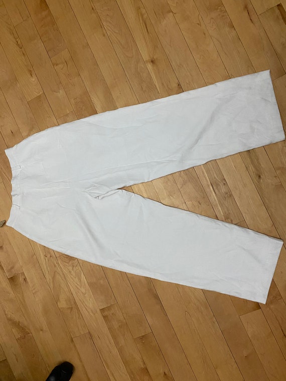 White Vintage pleated pants - image 3
