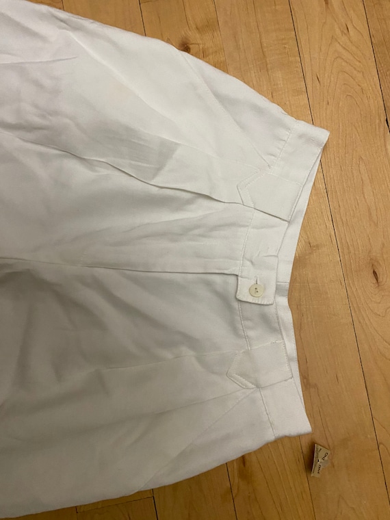 White Vintage pleated pants - image 2