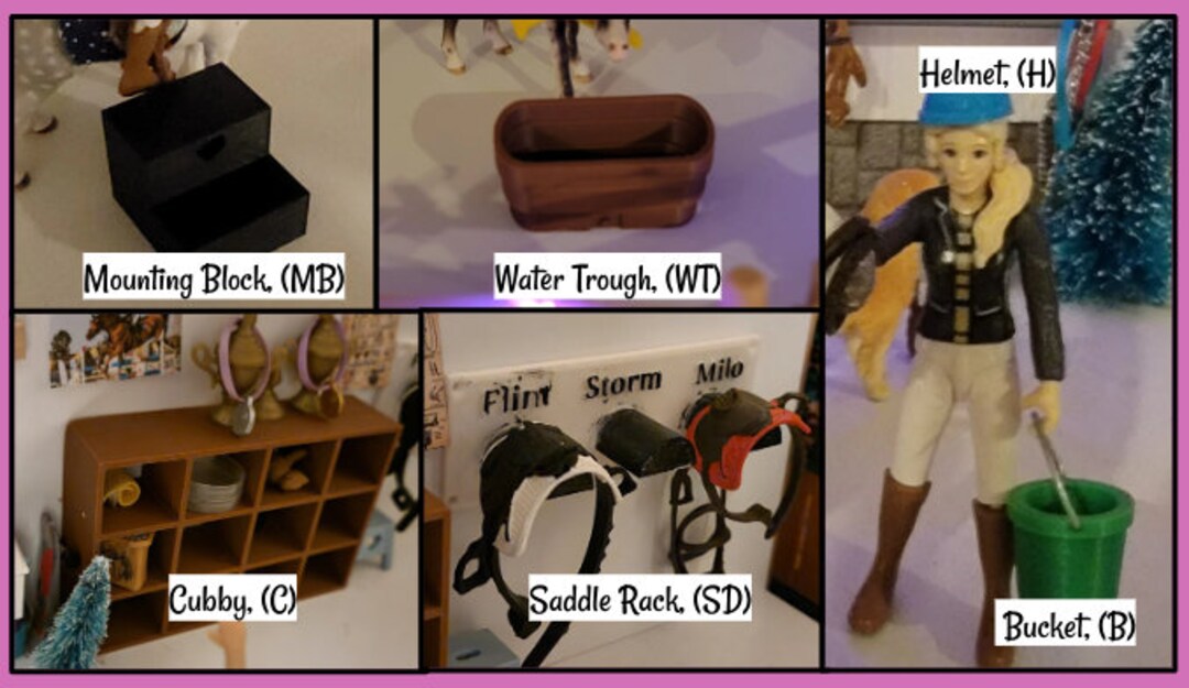 3D Printed Model Horse Accessories Choose 3 Etsy
