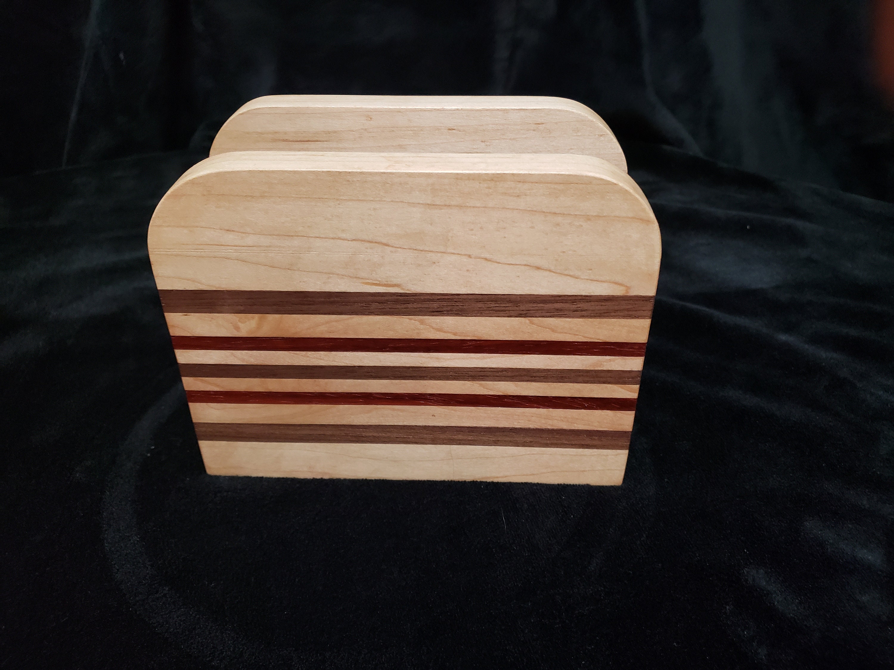 Hardwood Lazy Susan With Napkin Holder 16 Inch Etsy